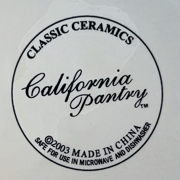 Wine Chiller Classic Ceramics 2003 Utensil Holder w/painted Wine bottle & glass - Picture 7 of 9